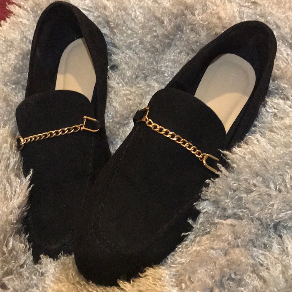 Black loafers